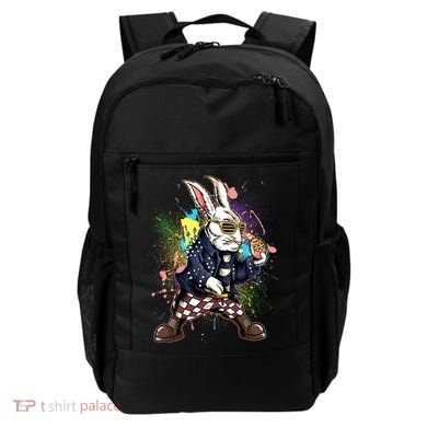 Funny Punk Rock Easter Bunny Rabbit Backpack