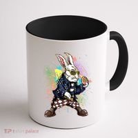 Funny Punk Rock Easter Bunny Rabbit Coffee Mug thumb 1