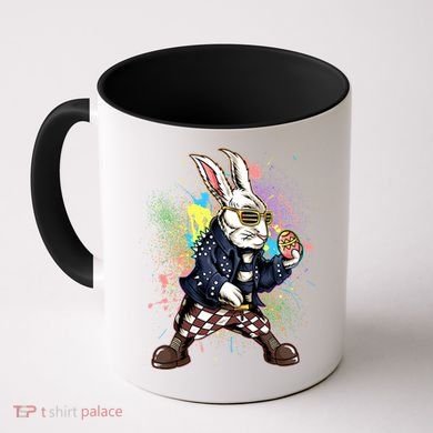 Funny Punk Rock Easter Bunny Rabbit Coffee Mug