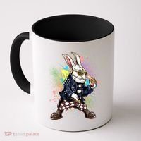Funny Punk Rock Easter Bunny Rabbit Coffee Mug thumb 0