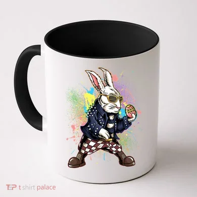 Funny Punk Rock Easter Bunny Rabbit Coffee Mug