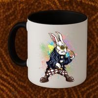 Funny Punk Rock Easter Bunny Rabbit Coffee Mug thumb 2