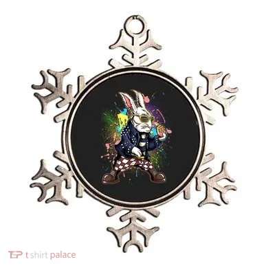 Funny Punk Rock Easter Bunny Rabbit Ornament