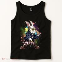 Funny Punk Rock Easter Bunny Rabbit Tank Top thumb 2