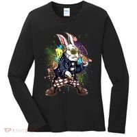Funny Punk Rock Easter Bunny Rabbit Women's Long Sleeve Shirt thumb 0