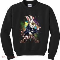 Funny Punk Rock Easter Bunny Rabbit Kids Sweatshirt thumb 0