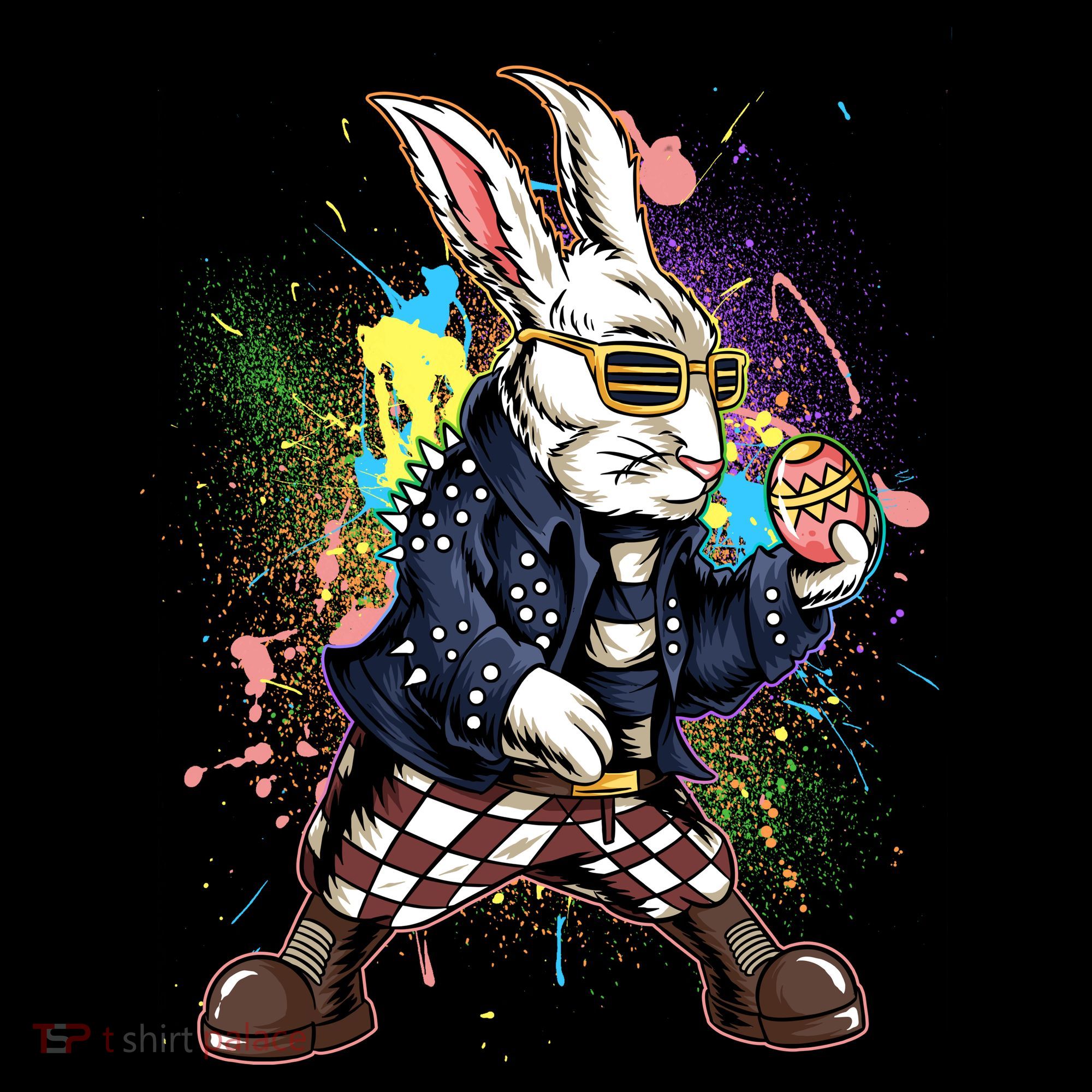 Funny Punk Rock Easter Bunny Rabbit Kids Sweatshirt