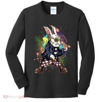 Funny Punk Rock Easter Bunny Rabbit Kids Long Sleeve Shirt thumb 0