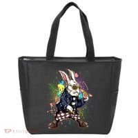 Funny Punk Rock Easter Bunny Rabbit Tote Bag thumb 0