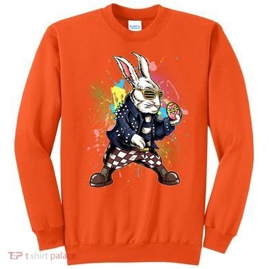 Funny Punk Rock Easter Bunny Rabbit Sweatshirt