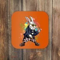 Funny Punk Rock Easter Bunny Rabbit Coaster thumb 0