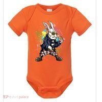 Funny Punk Rock Easter Bunny Rabbit Baby Bodysuit thumb 0