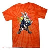 Funny Punk Rock Easter Bunny Rabbit Tie-Dye T-Shirt thumb 0