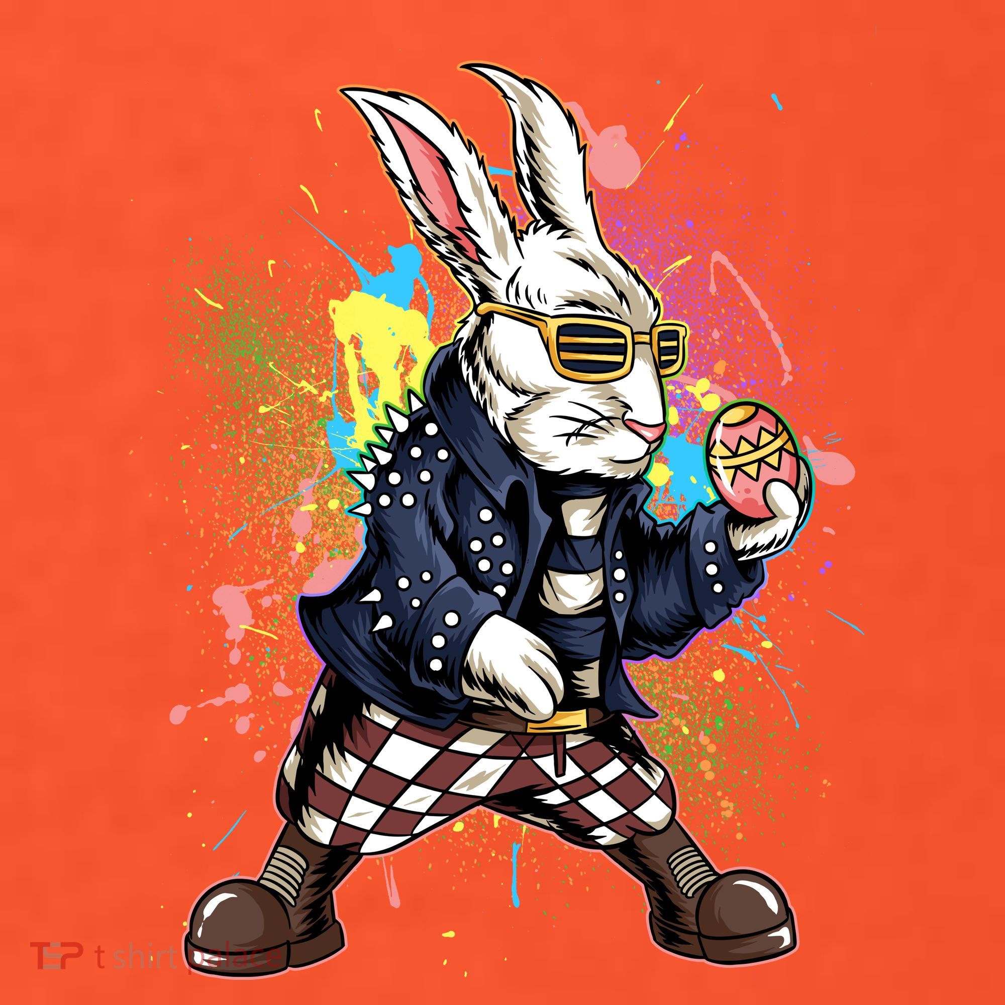 Funny Punk Rock Easter Bunny Rabbit Visor
