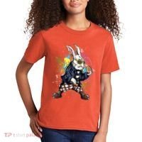 Funny Punk Rock Easter Bunny Rabbit Kids T-Shirt thumb 2