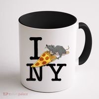 Funny Pizza Rat Ronic Coffee Mug thumb 1