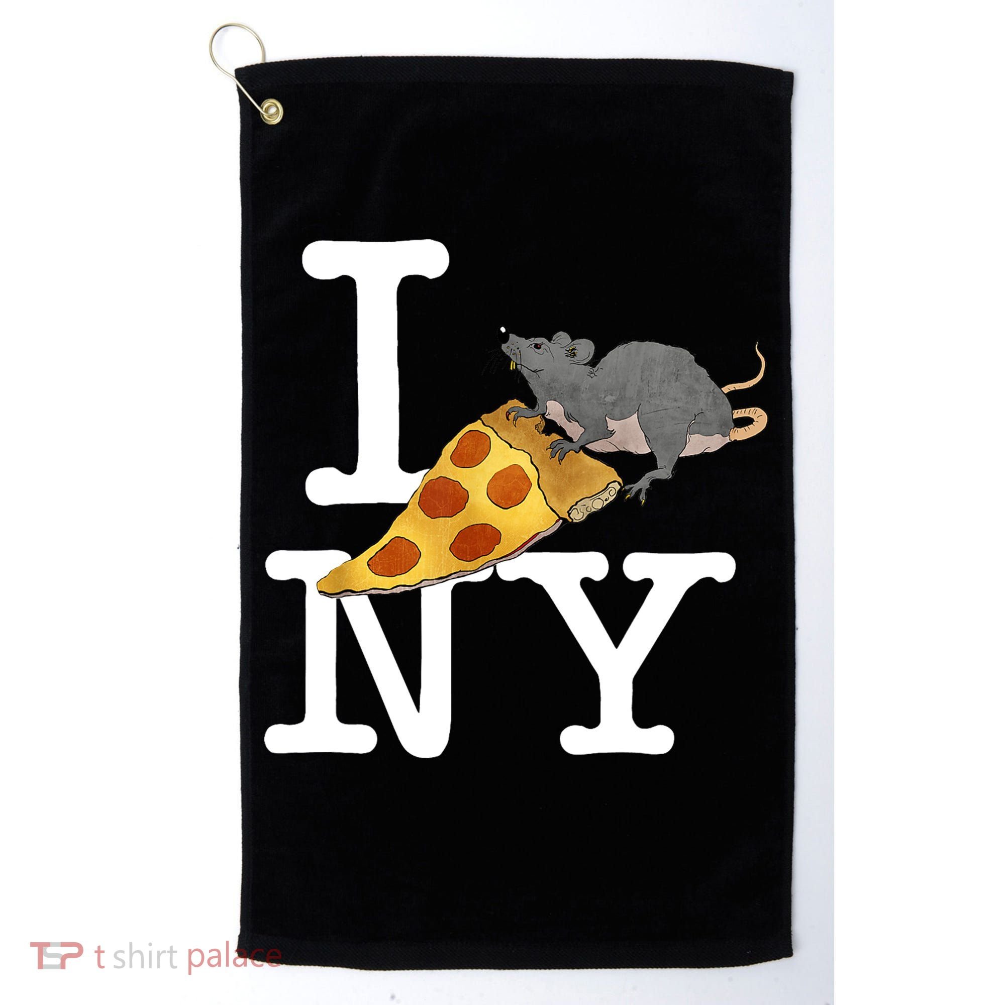 Funny Pizza Rat Ronic Golf Towel