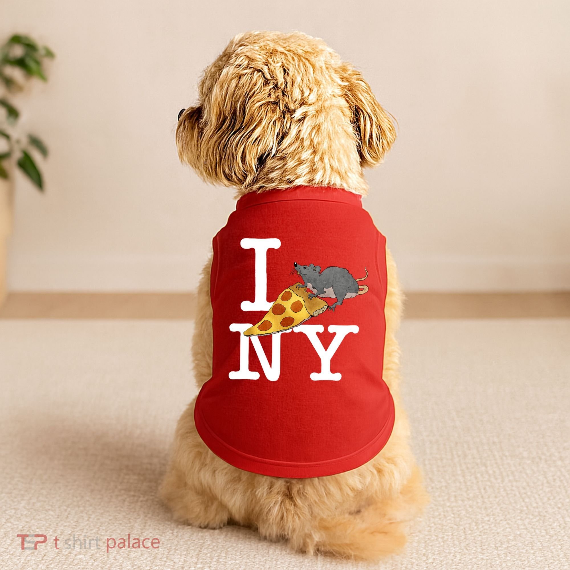 Funny Pizza Rat Ronic Doggie Tank