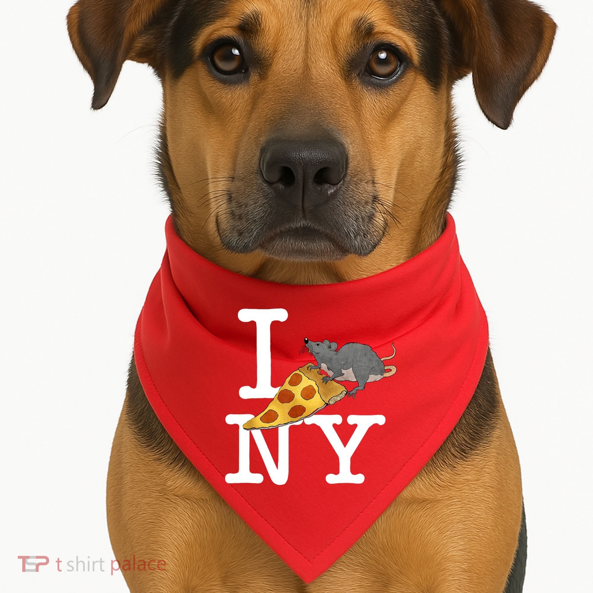 Funny Pizza Rat Ronic USA-Made Doggie Bandana
