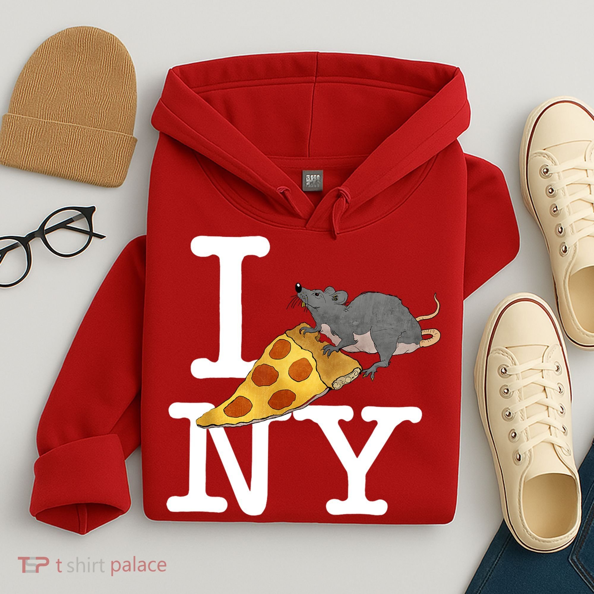 Funny Pizza Rat Ronic Hoodie