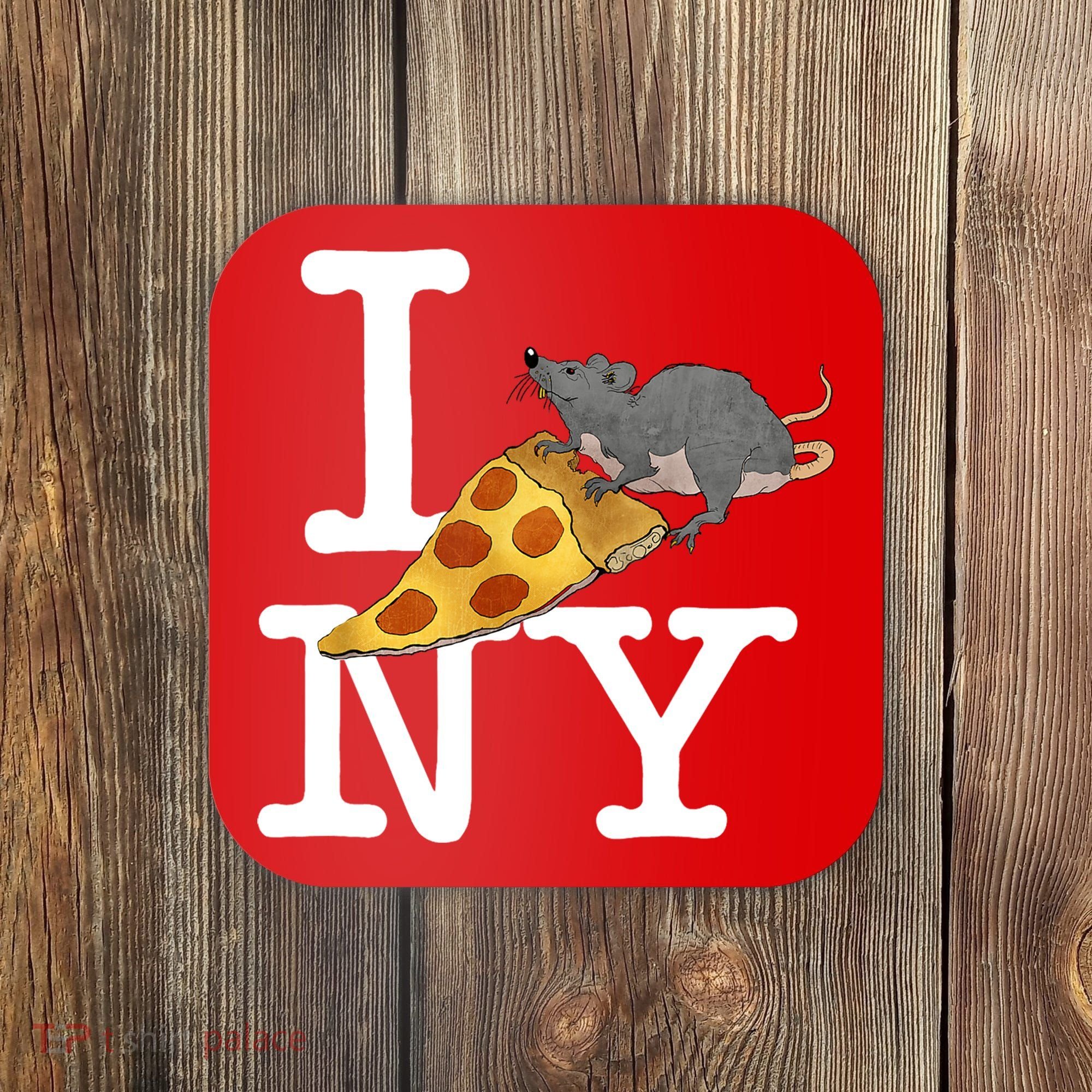 Funny Pizza Rat Ronic Coaster