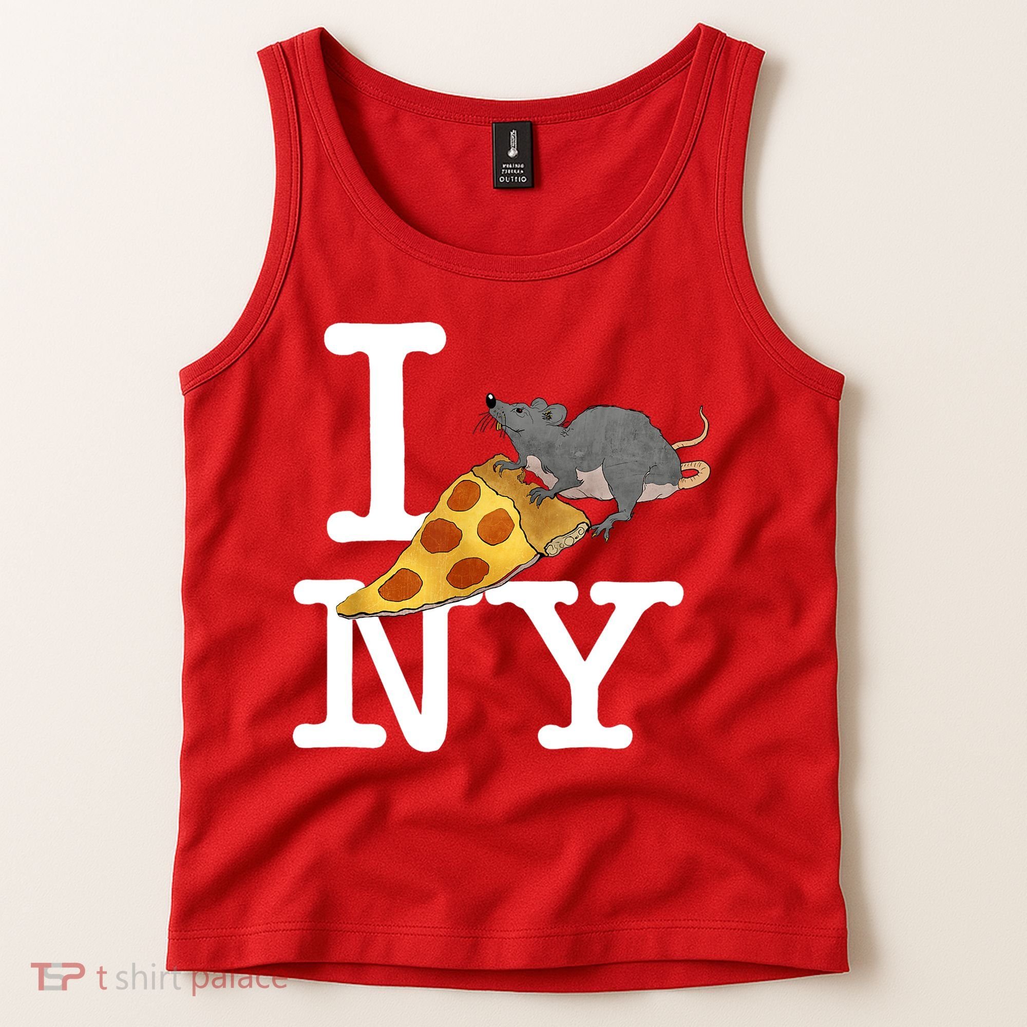 Funny Pizza Rat Ronic Tank Top