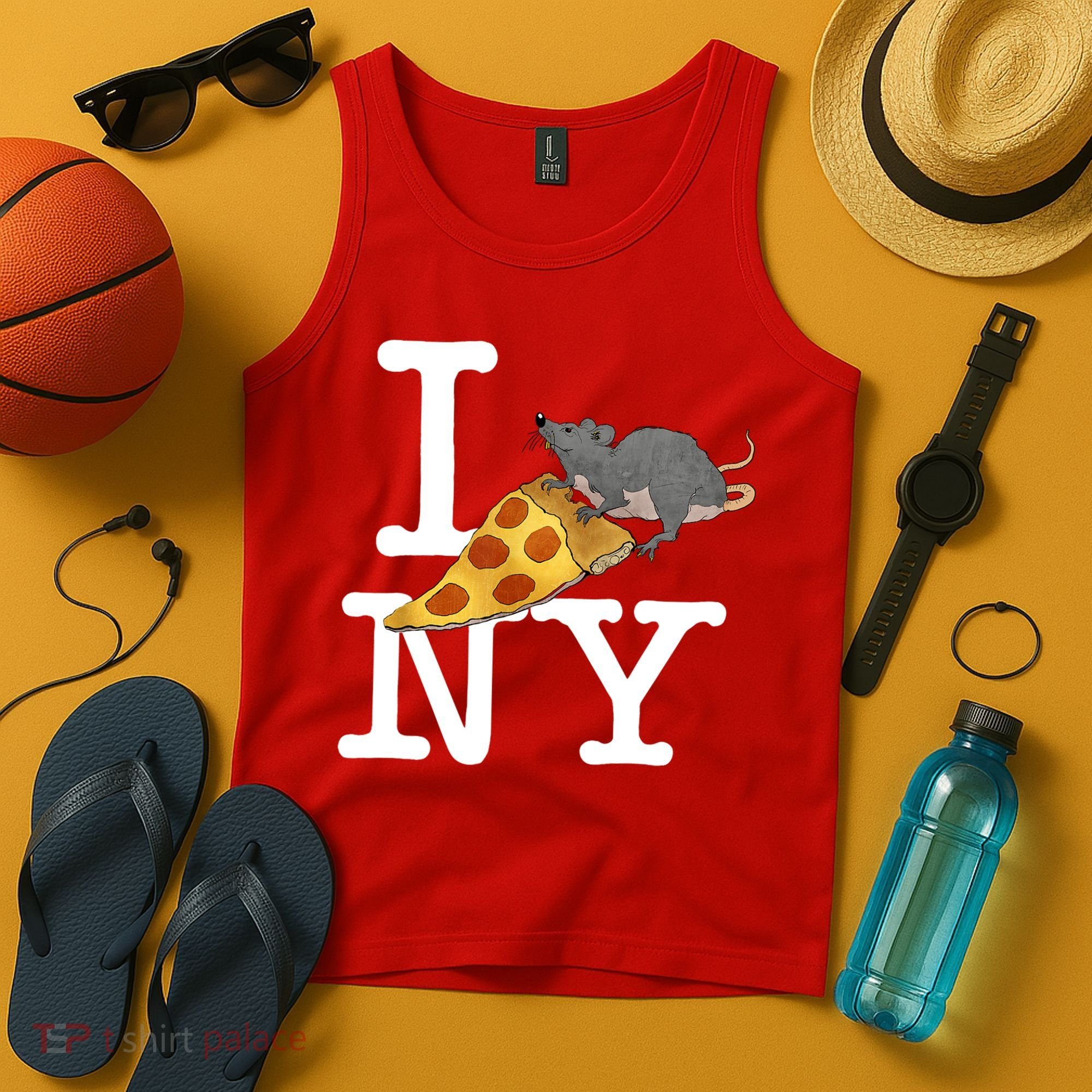 Funny Pizza Rat Ronic Tank Top