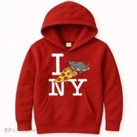Funny Pizza Rat Ronic Kids Hoodie thumb 0
