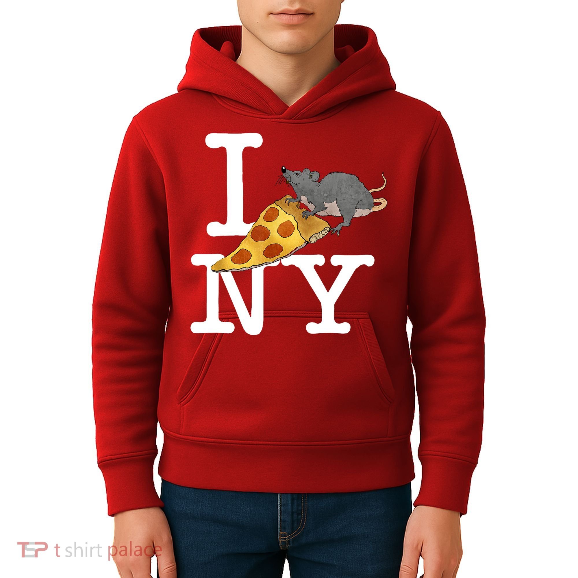 Funny Pizza Rat Ronic Kids Hoodie