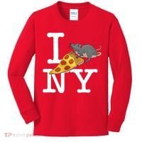 Funny Pizza Rat Ronic Kids Long Sleeve Shirt thumb 0