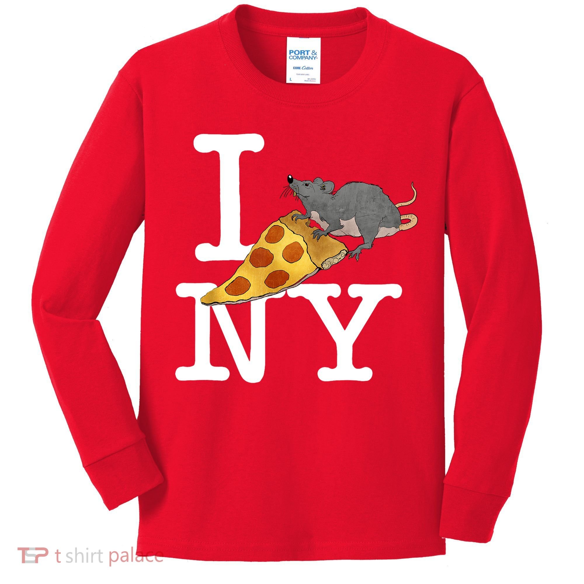 Funny Pizza Rat Ronic Kids Long Sleeve Shirt