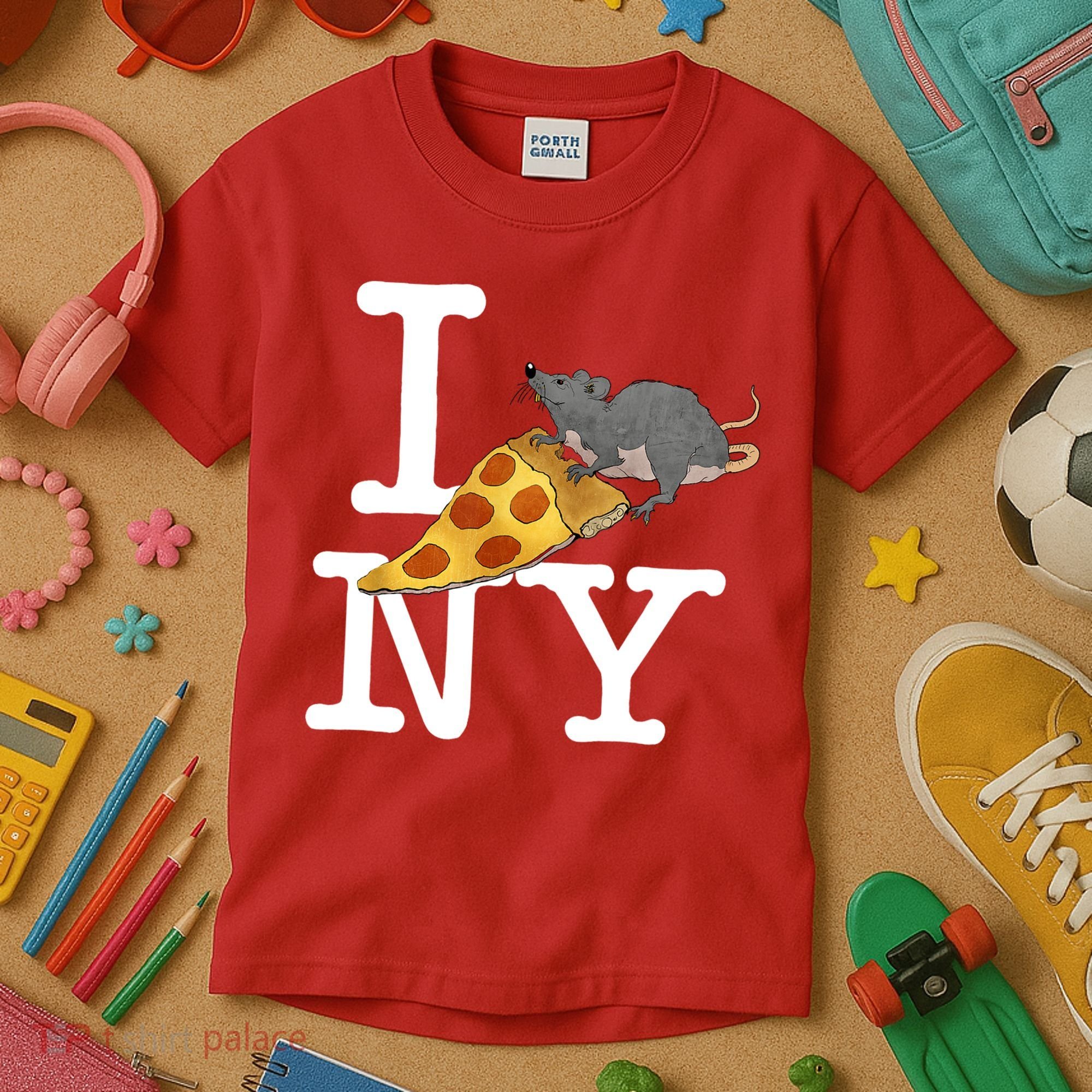 Funny Pizza Rat Ronic Kids T-Shirt