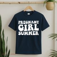 Funny Pregnancy Reveal Pregnant Girl Summer Baby Shower T-Shirt thumb 2