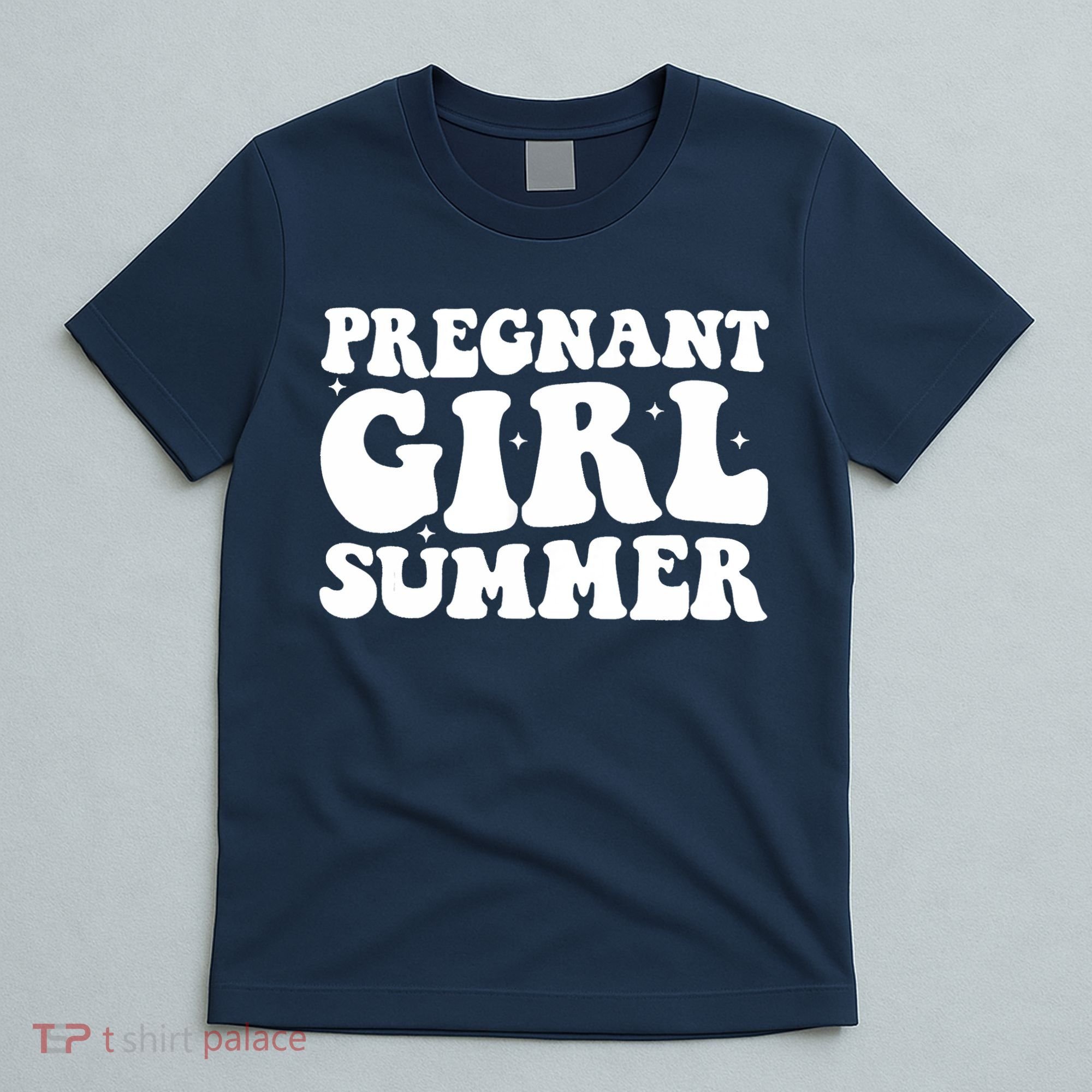 Funny Pregnancy Reveal Pregnant Girl Summer Baby Shower T-Shirt