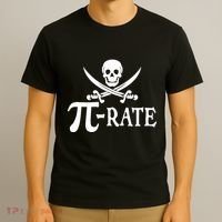 Funny Pi Rate Pirate Pi Day Boy Vintage Math Teacher Retro T-Shirt thumb 3