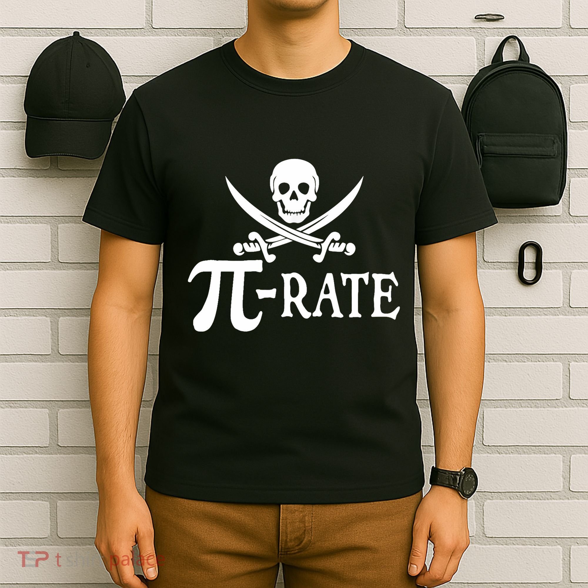 Funny Pi Rate Pirate Pi Day Boy Vintage Math Teacher Retro T-Shirt
