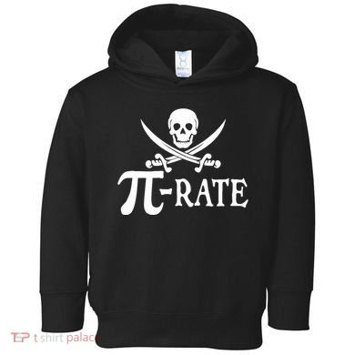 Funny Pi Rate Pirate Pi Day Boy Vintage Math Teacher Retro Toddler Hoodie