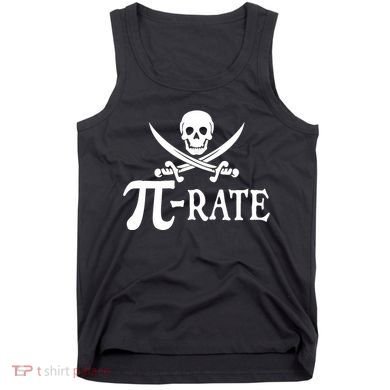 Funny Pi Rate Pirate Pi Day Boy Vintage Math Teacher Retro Tank Top