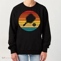 Funny Pickleball Retro Sunset Gift Women's Sweatshirt thumb 0