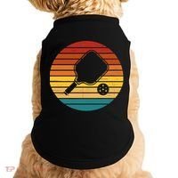 Funny Pickleball Retro Sunset Gift Doggie Tank thumb 0
