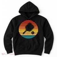 Funny Pickleball Retro Sunset Gift Hoodie thumb 0