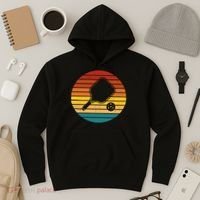 Funny Pickleball Retro Sunset Gift Hoodie thumb 3