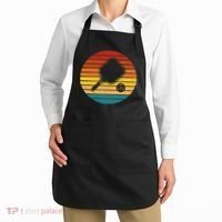 Funny Pickleball Retro Sunset Gift Apron thumb 2
