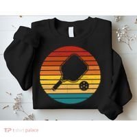 Funny Pickleball Retro Sunset Gift Sweatshirt thumb 2