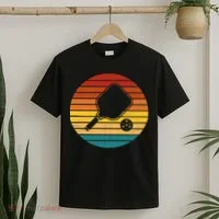 Funny Pickleball Retro Sunset Gift T-Shirt thumb 2