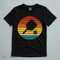 Funny Pickleball Retro Sunset Gift T-Shirt thumb 5