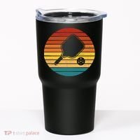 Funny Pickleball Retro Sunset Gift Tumbler thumb 0