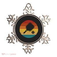 Funny Pickleball Retro Sunset Gift Ornament thumb 0