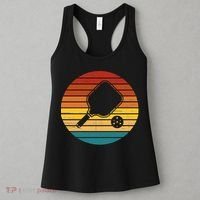 Funny Pickleball Retro Sunset Gift Women's Tank Top thumb 3