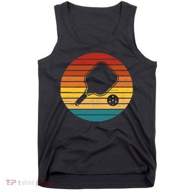 Funny Pickleball Retro Sunset Gift Tank Top